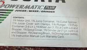 Sujata Powermatic Plus Juicer Mixer Grinder