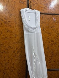 Elegant White Flowy Maxi Dress