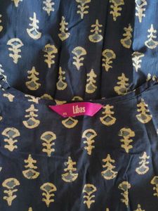 Libas Blue Ethnic Motifs Printed Pure Cotton