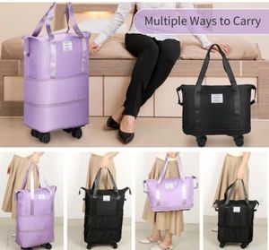 Durable Pink Rolling Travel Bag