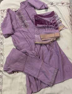 Lavender Kurta Set with Dupatta