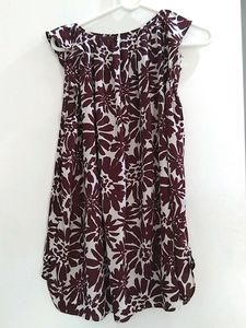 🧡Frilled Cape Top - Maroon