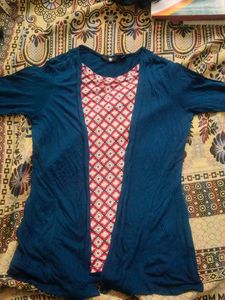Stylish Teal Blue Cardigan Top