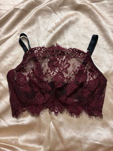 Burgundy Lace Bra