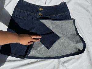 Dark Wash Denim Mini Skirt