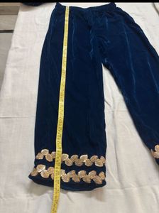 Premium Velvet Suit Set with Embroidery Sequence