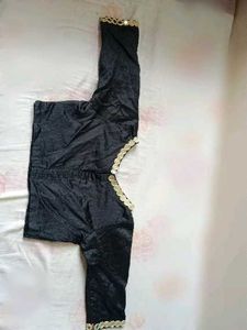 Elegant Black Blouse with Embellishments