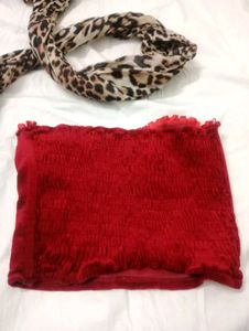 Red Velvet Bustier (only top)