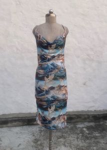Artistic Ruched Midi Dress