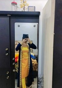 Neavy Blue Coat Kurta Set For Haldi💛