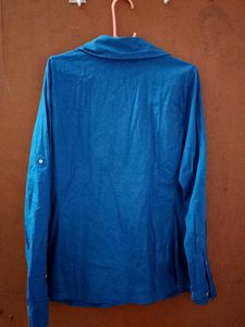 Classic Blue Button-Up Shirt