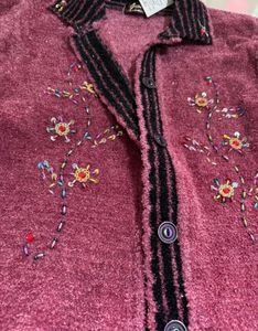 Embroidered Knit Sweater