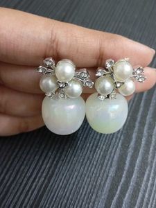 Elegant Pearl &amp; Crystal Drop Earrings