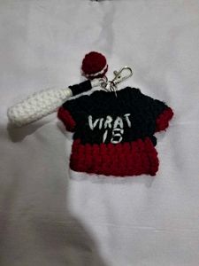 Handmade "Virat 18" Cricket Keychain