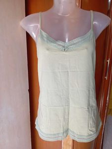 Comfortable Lace Trim Cami Top