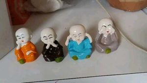 Set of 4 Monk Figurines