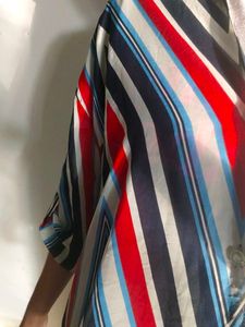Striped Sheer Chiffon Top