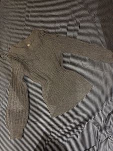 Cozy Grey Ribbed Knit Sweater