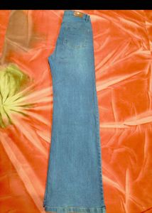 Wide Leg Light Wash Denim Jeans