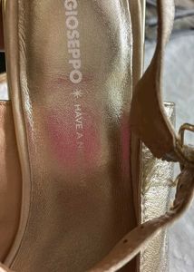 GIOSEPPO Metallic Slingback Flats