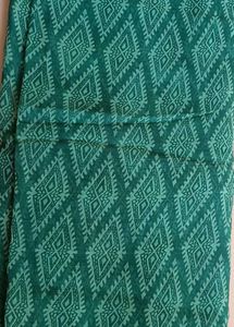 Elegant Teal Saree with Design