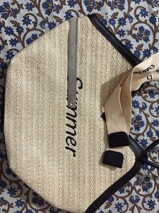 Straw Summer Beachy Tote Bag