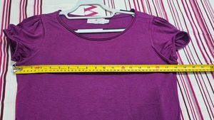 Adidas Purple Puff Sleeve T-Shirt