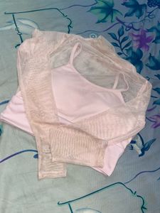 Pink Mesh Top