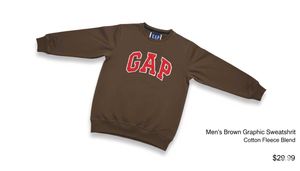 GAP Brown Graphic Sweatshirt
