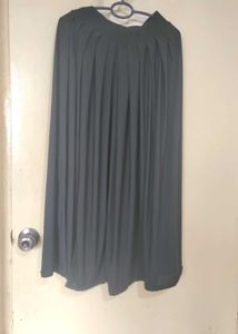 Flowy Pleated Maxi Palazzo Skirt