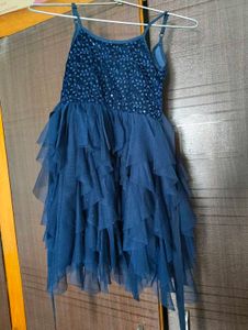 Stunning Navy Blue Tulle Party Dress