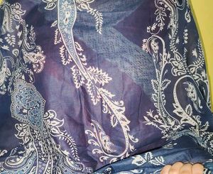 Navy blue Beautiful Print Cotton Dupatta