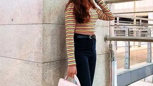 Striped multi colour Crop Top