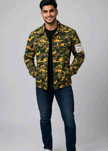 Bershka Yellow Camo jacket