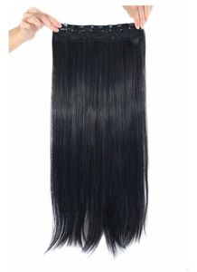 Clip-in Black Straight Hair Extensions