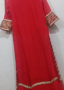 Embellished Red &amp; Gold Kurta🌹