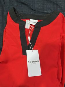 Vibrant Red Long Sleeve Top