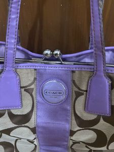 Coach Authentic Monogram Shoulder Bag