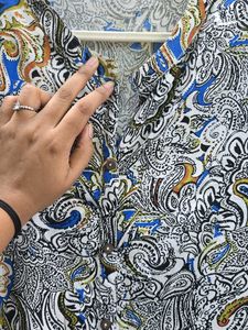 Chic Paisley Print Button-Down Dress