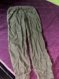 Olive Green Cargo Joggers