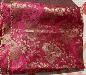Pure Chiffon Pink Saree With Blouse Piece