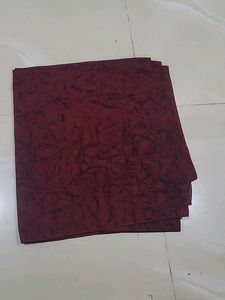 Maroon Saree with Abstract Print