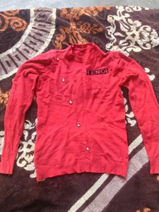 Red Fendi Knit Sweater