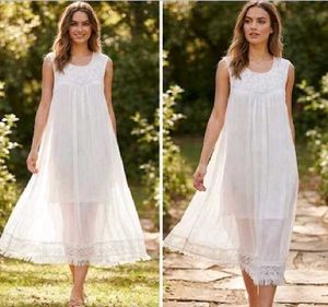 White Lace Detail Summer Dress