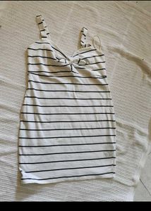 Forever21 Striped Knot Front Mini Dress
