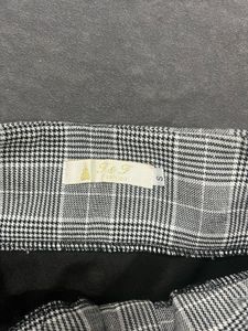 Black &amp; White Plaid Mini Skirt