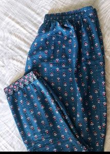 Elegant Blue Printed Kurta Set with Dupatta