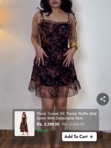2in1 dress Floral Corset