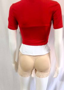 H&amp;M Red Twist Front Cropped Stretchable Small Top