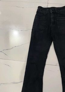 Black High-Waisted Flare Jeans